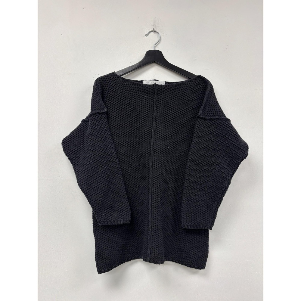 VTG The Limited Sweater Womens Large Black Chunky Knit Boatneck Pullover‎ Casual